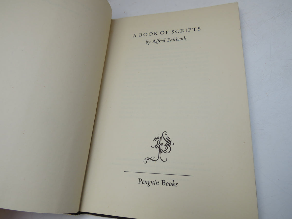 A Book of Scripts By Alfred Fairbank 1952 Penguin Books