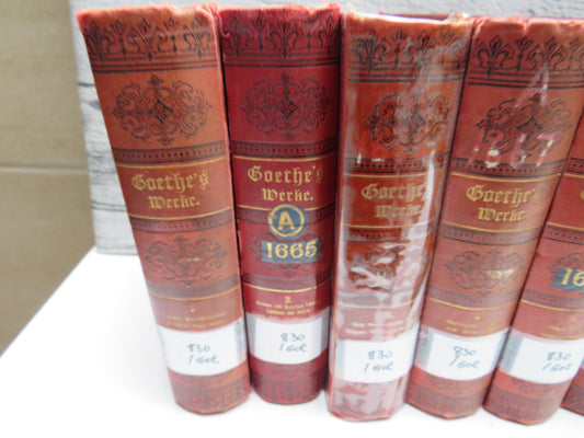 Goethes Sammtilche Werke 1885 10 Volume Set - Antique German Books