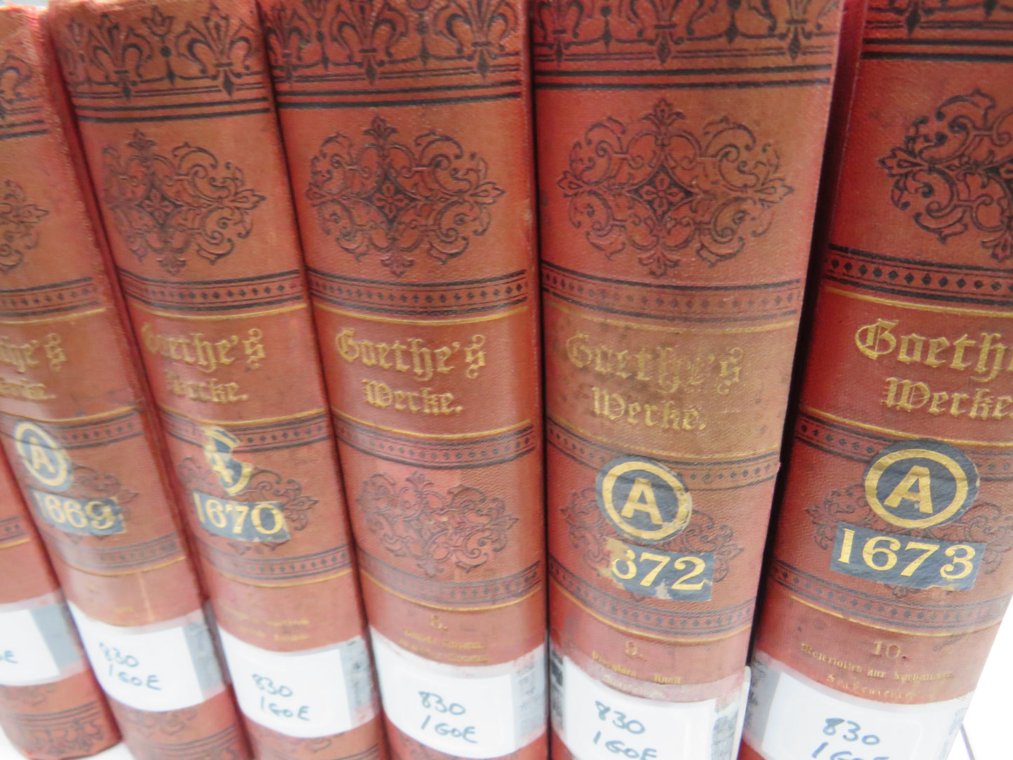 Goethes Sammtilche Werke 1885 10 Volume Set - Antique German Books