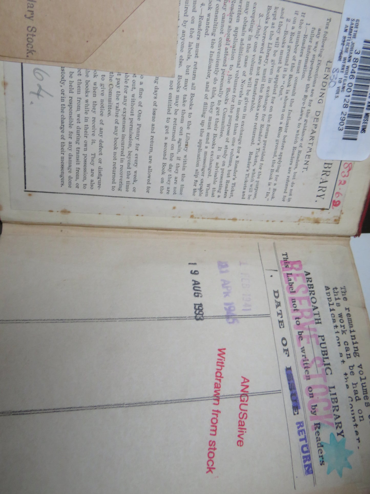 Goethes Sammtilche Werke 1885 10 Volume Set - Antique German Books