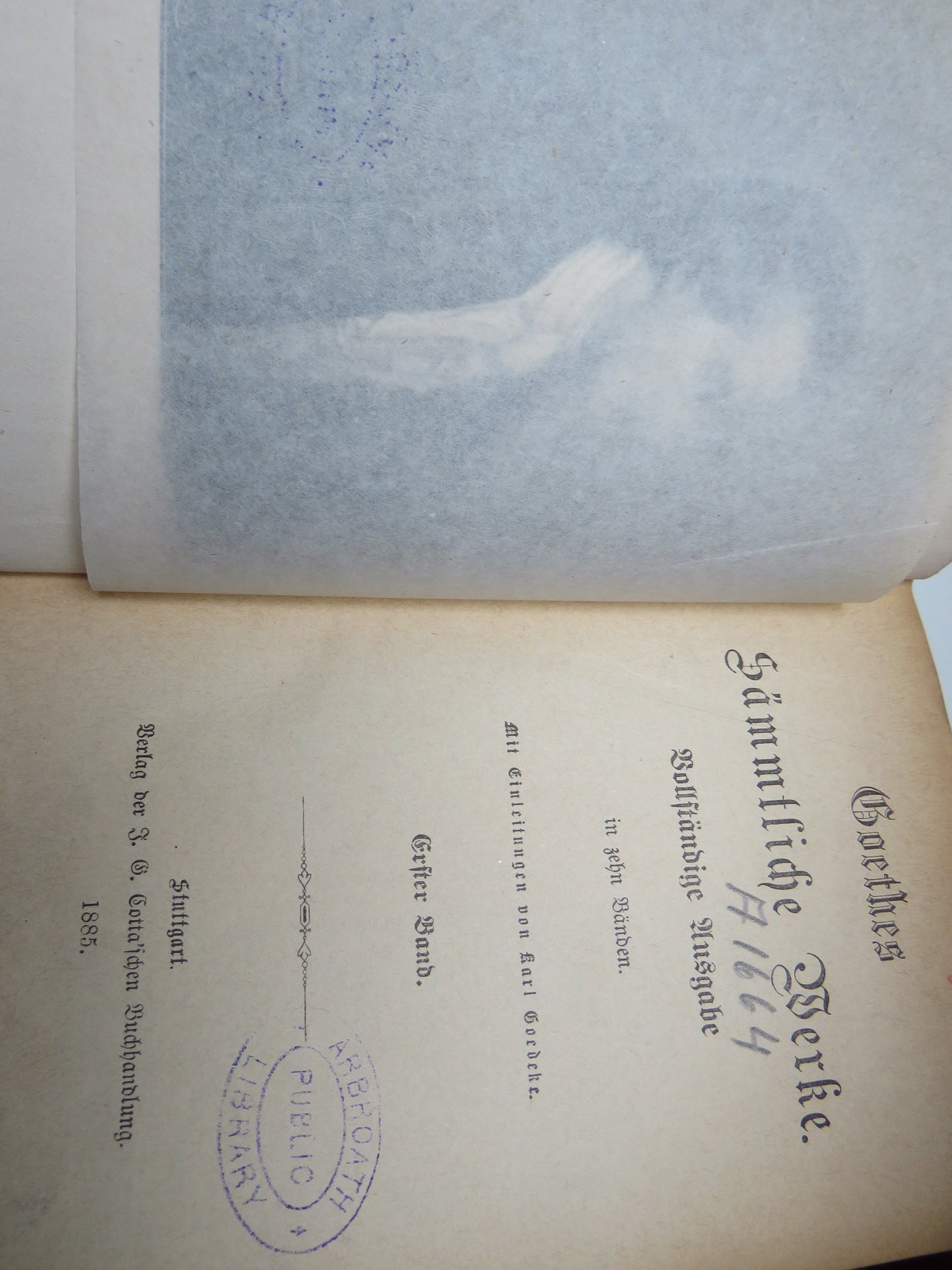 Goethes Sammtilche Werke 1885 10 Volume Set - Antique German Books