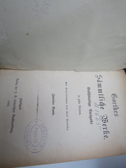 Goethes Sammtilche Werke 1885 10 Volume Set - Antique German Books book image 9