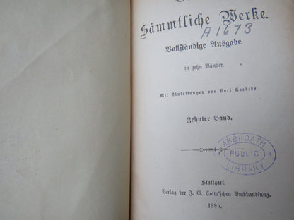 Goethes Sammtilche Werke 1885 10 Volume Set - Antique German Books book image 10