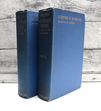 A History of British India By Sir William Wilson Hunter Volume I & II 1899, 1900 book front cover