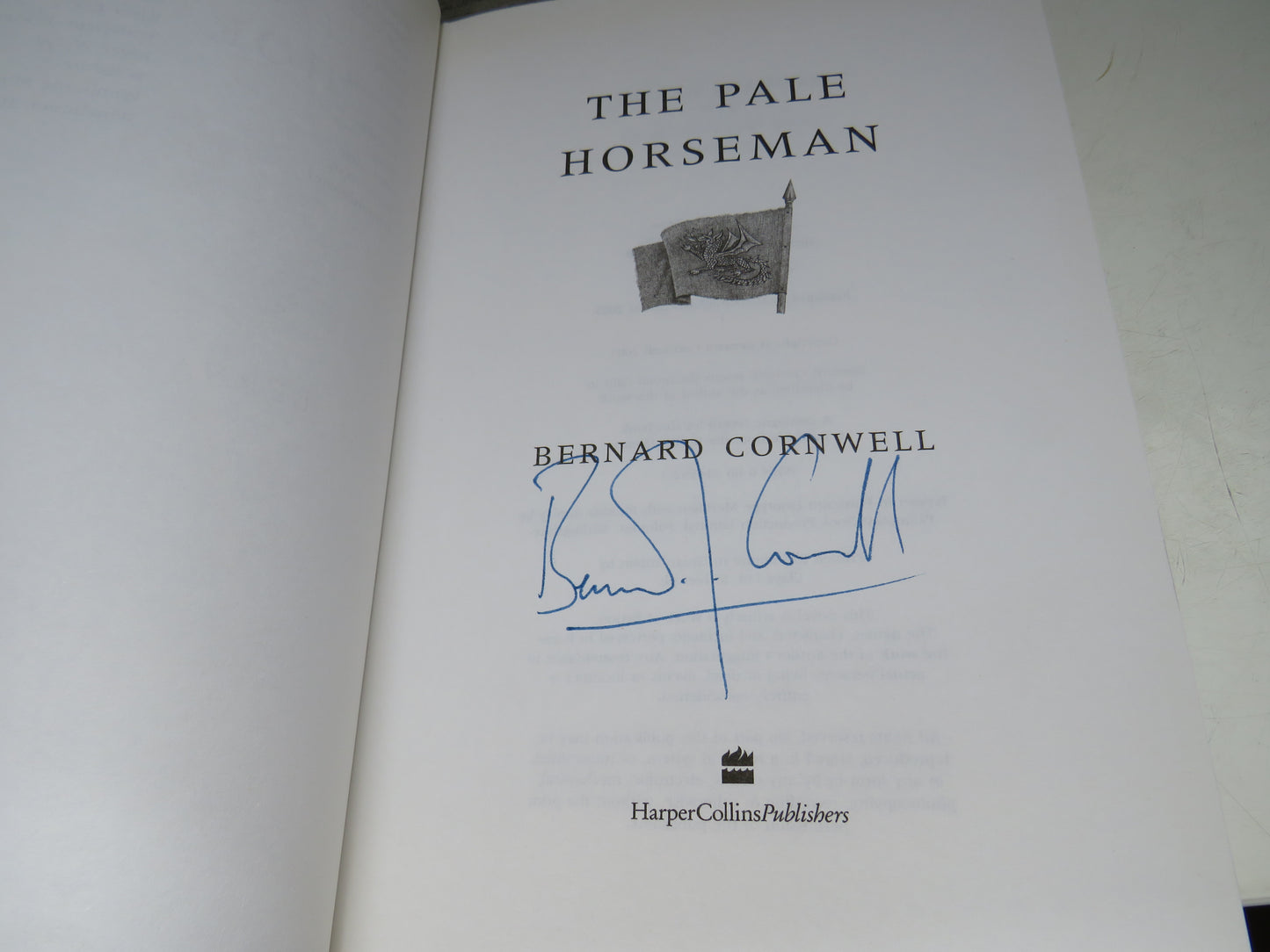 The Pale Horseman By Bernard Cornwell 2005 Author Signed