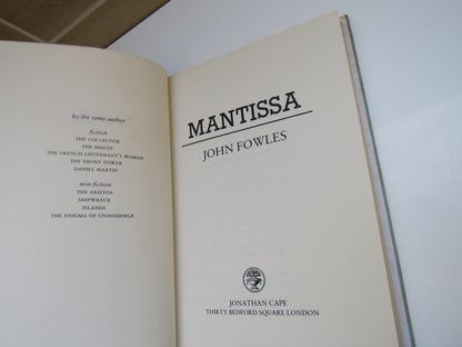 Mantissa by John Fowles, 1982 book image 3
