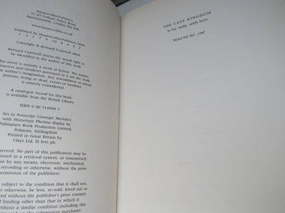 The Last Kingdom By Bernard Cornwell 2004 With Authors Signature book image 6