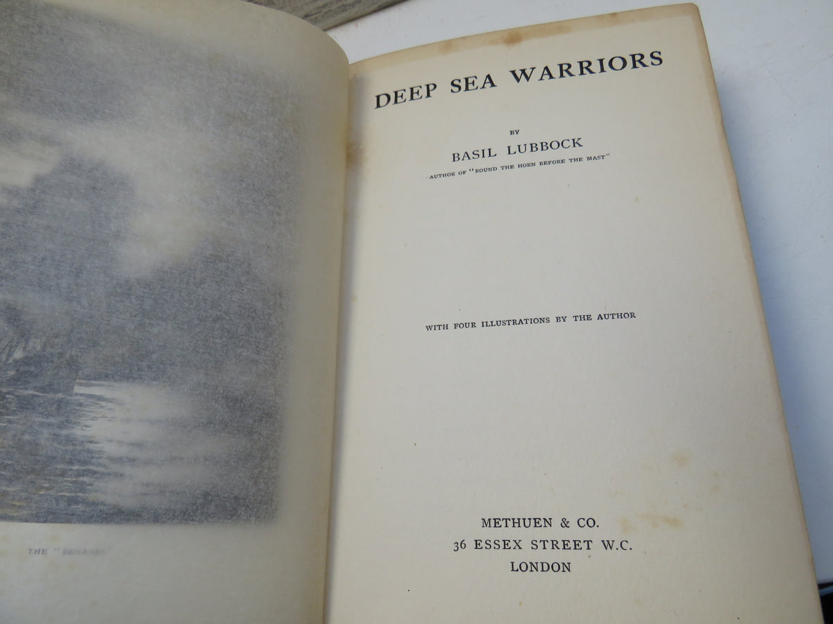 Deep Sea Warriors By Basil Lubbock 1909 1st Edition