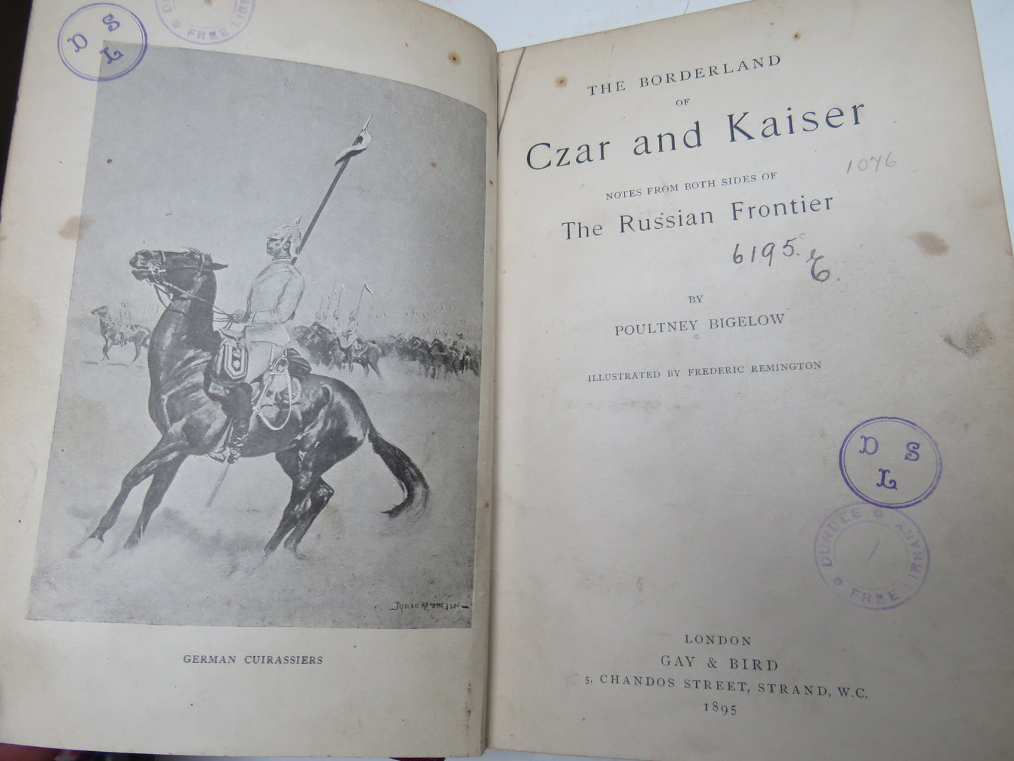 The Borderland of Czar and Kaiser Notes From Both Sides of The Russian Frontier By Poultney Bigelow 1895