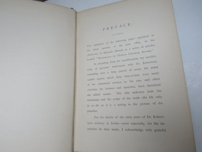 Robertson of Irvine Poet-Preacher by Arthur Guthrie 1890 book image 5