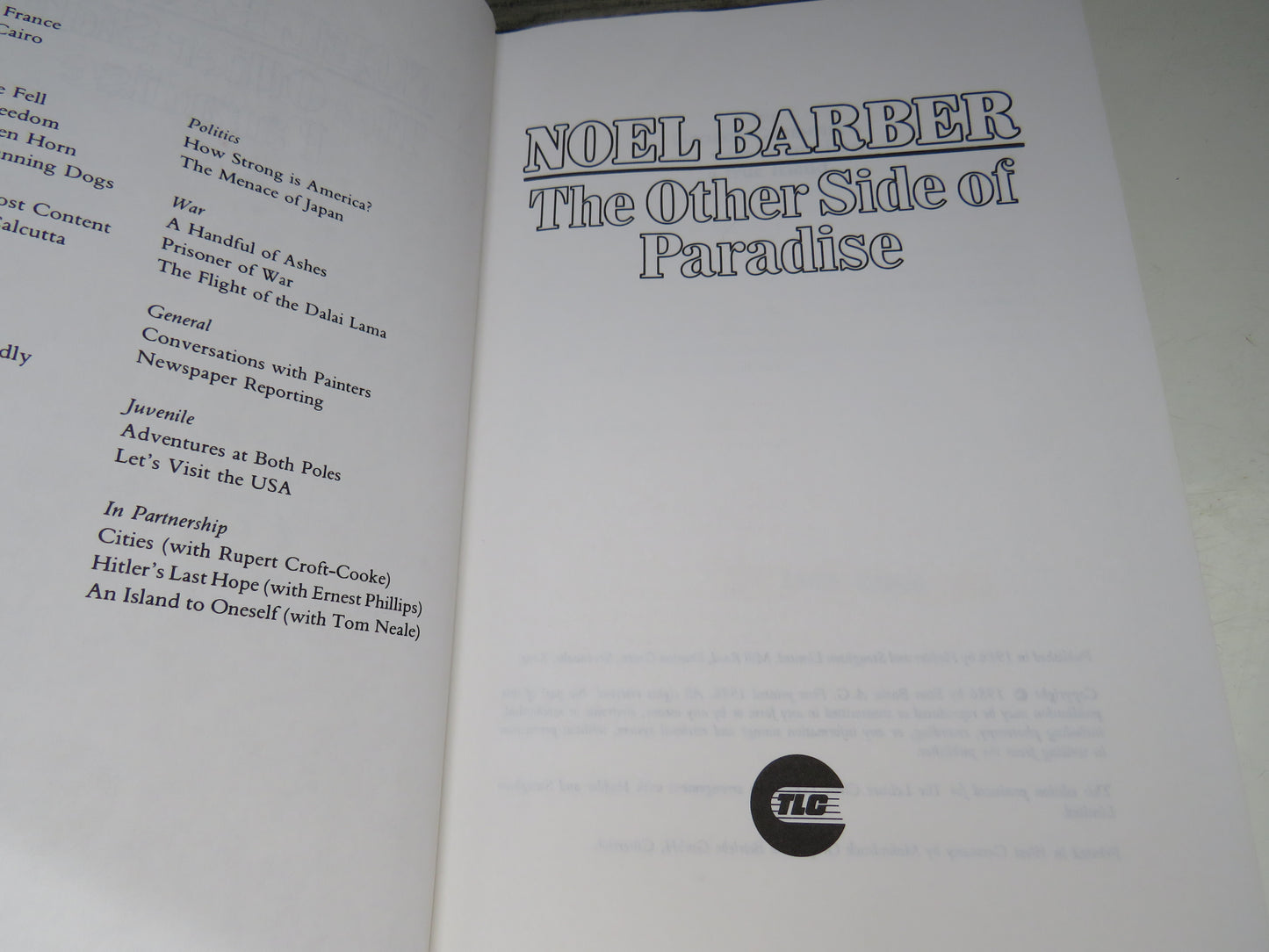 The Other Side of Paradise By Noel Barber 1986