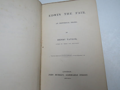 Edwin The Fair An Historical Drama By Henry Taylor 1842 book image 4