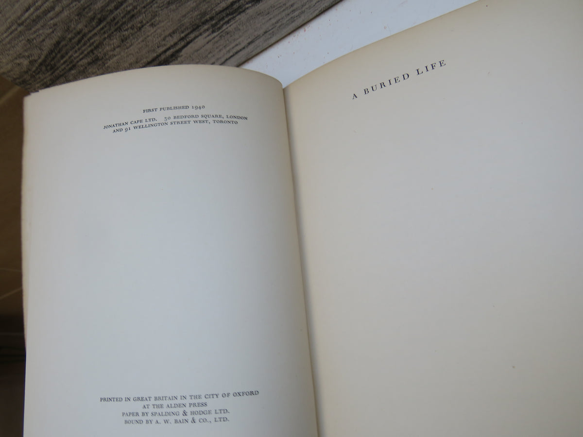 A Buried Life Personal Recollections of A. E. Housman By Percy Withers 1940