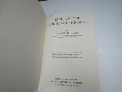 King of The Highland Hearts By Winifred Duke 1930 book image 3