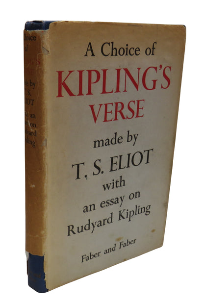 A Choice of Kipling's Verse made by T. S. Eliot with an essay on Rudyard Kipling, 1948 book front cover