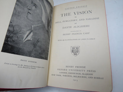 The Vision or Hell, Purgatory, and Paradise of Dante Alighieri Translated By Henry Francis Cary 1913 book image 4