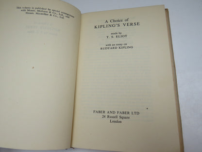 A Choice of Kipling's Verse made by T. S. Eliot with an essay on Rudyard Kipling, 1948 book image 4