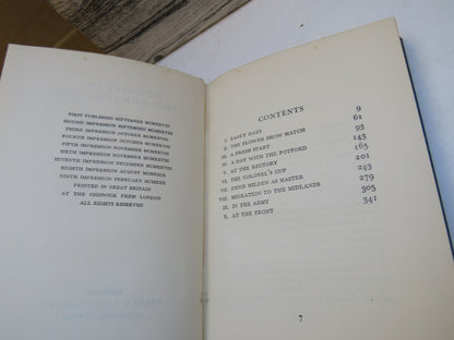 Memoirs of A Fox-Hunting Man By Siegfried Sassoon 1930