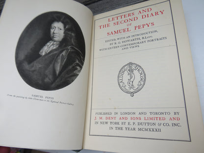 Letters and The Second Diary of Samuel Pepys 1932