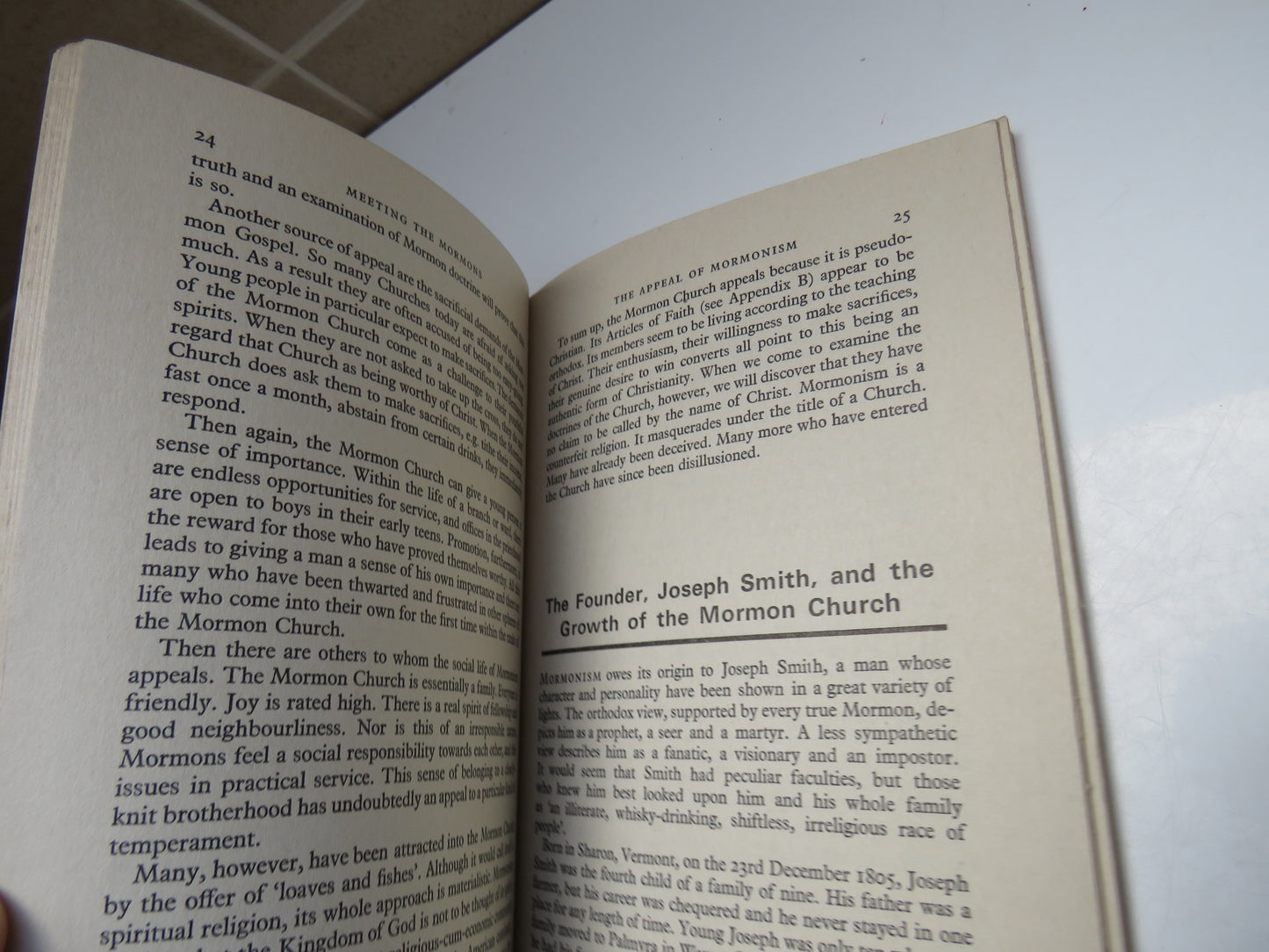 Meeting the Mormons, A Study of the Mormon Church in Scotland and elsewhere by J. Roy H. Paterson, 1965