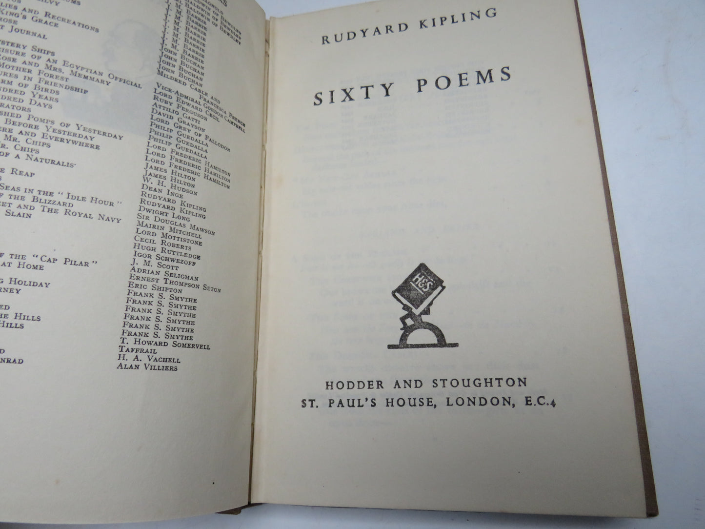 Sixty Poems By Rudyard Kipling 1947