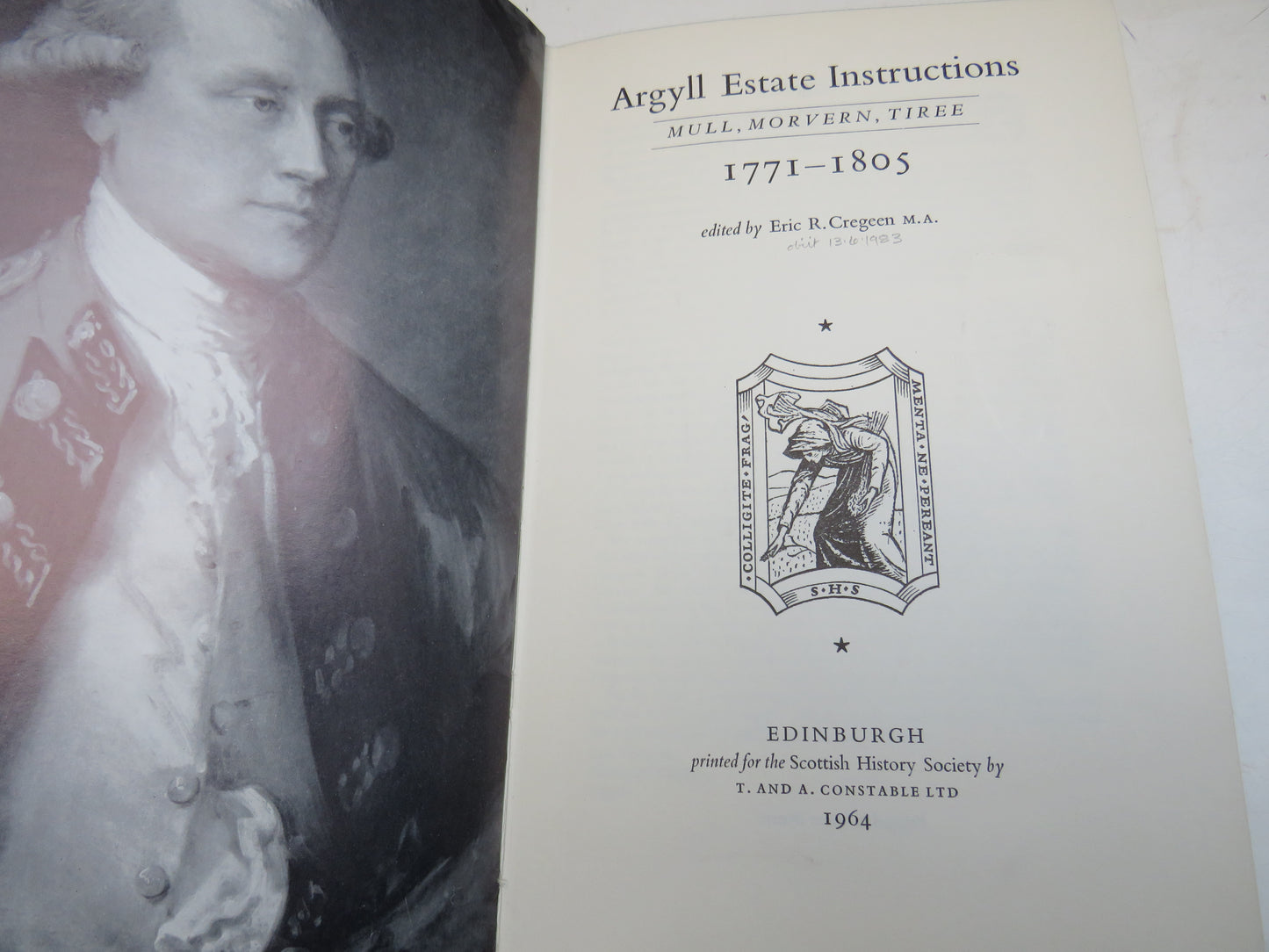 Argyll Estate Instructions Mull, Morvern, Tiree 1771-1805 Edited by Eric R. Cregeen 1964