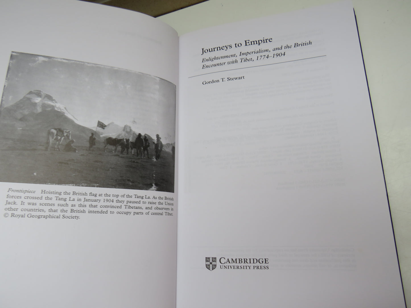 Journeys to Empire, Enlightenment, Imperialism, and British Encounter with Tibet, 1774-1904 by Gordon T. Stewart