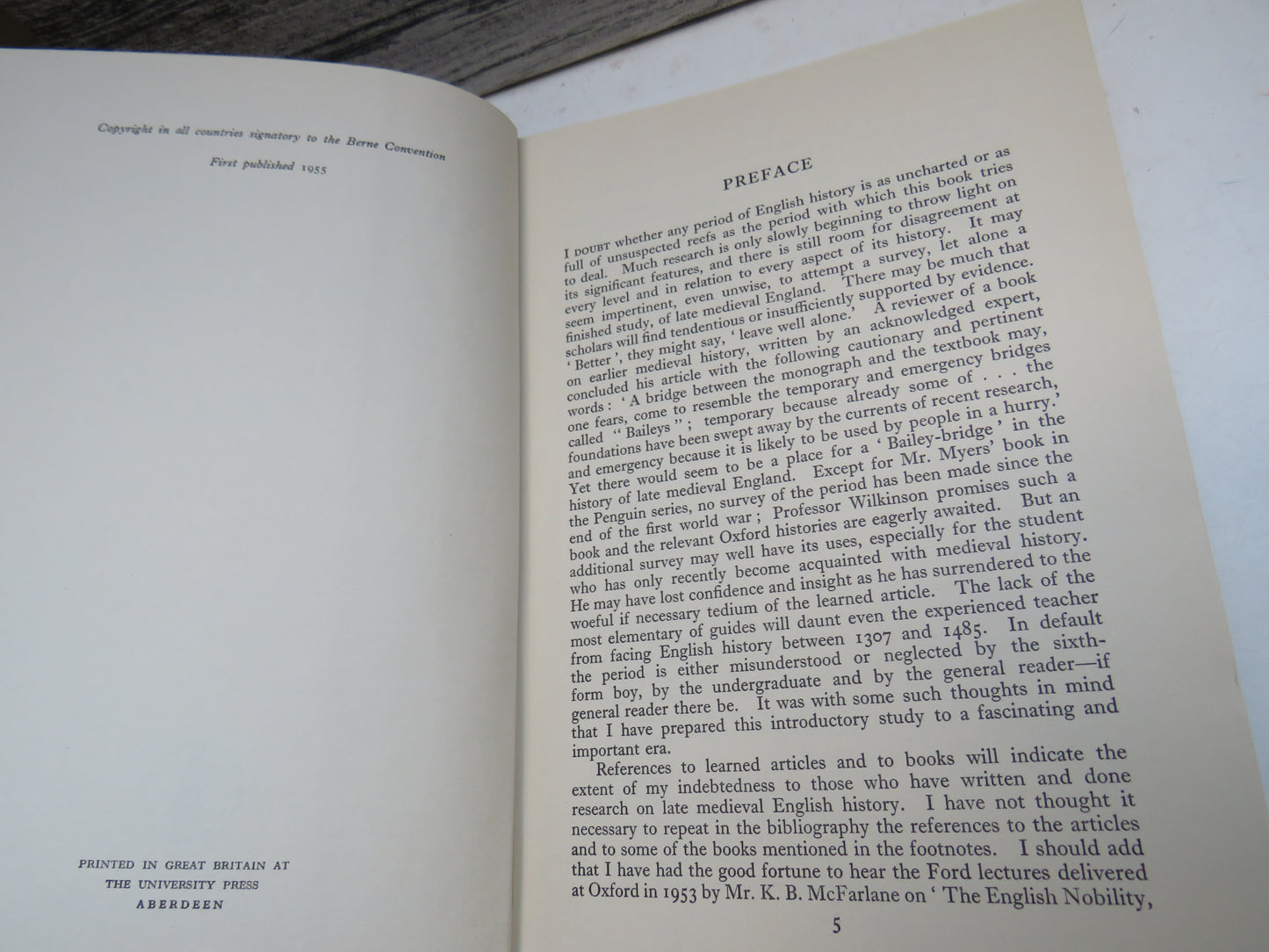 The Later Plantagenets A Survey of English History Between 1307 and 1485 By V. H. H. Green 1955