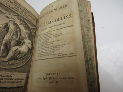 The Poetical Works of David Mallet 1780 & William Collins 1781 book image 8