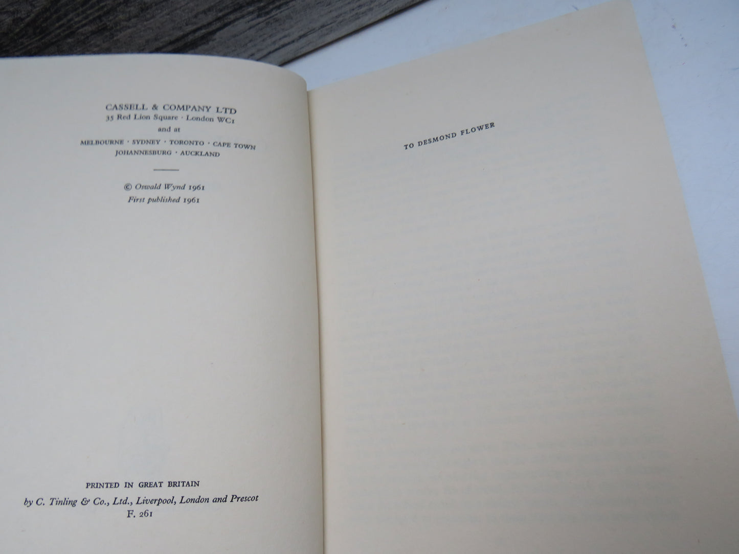 The Devil Came On Sunday By Oswald Wynd 1961 1st Edition