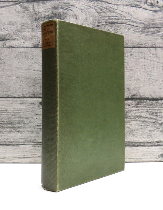 Books and Characters French & English By Lytton Strachey 1922