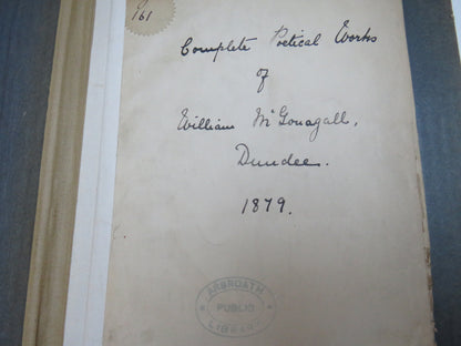 Complete Poetical Works of William McGonagall Dundee 1879 book image 3