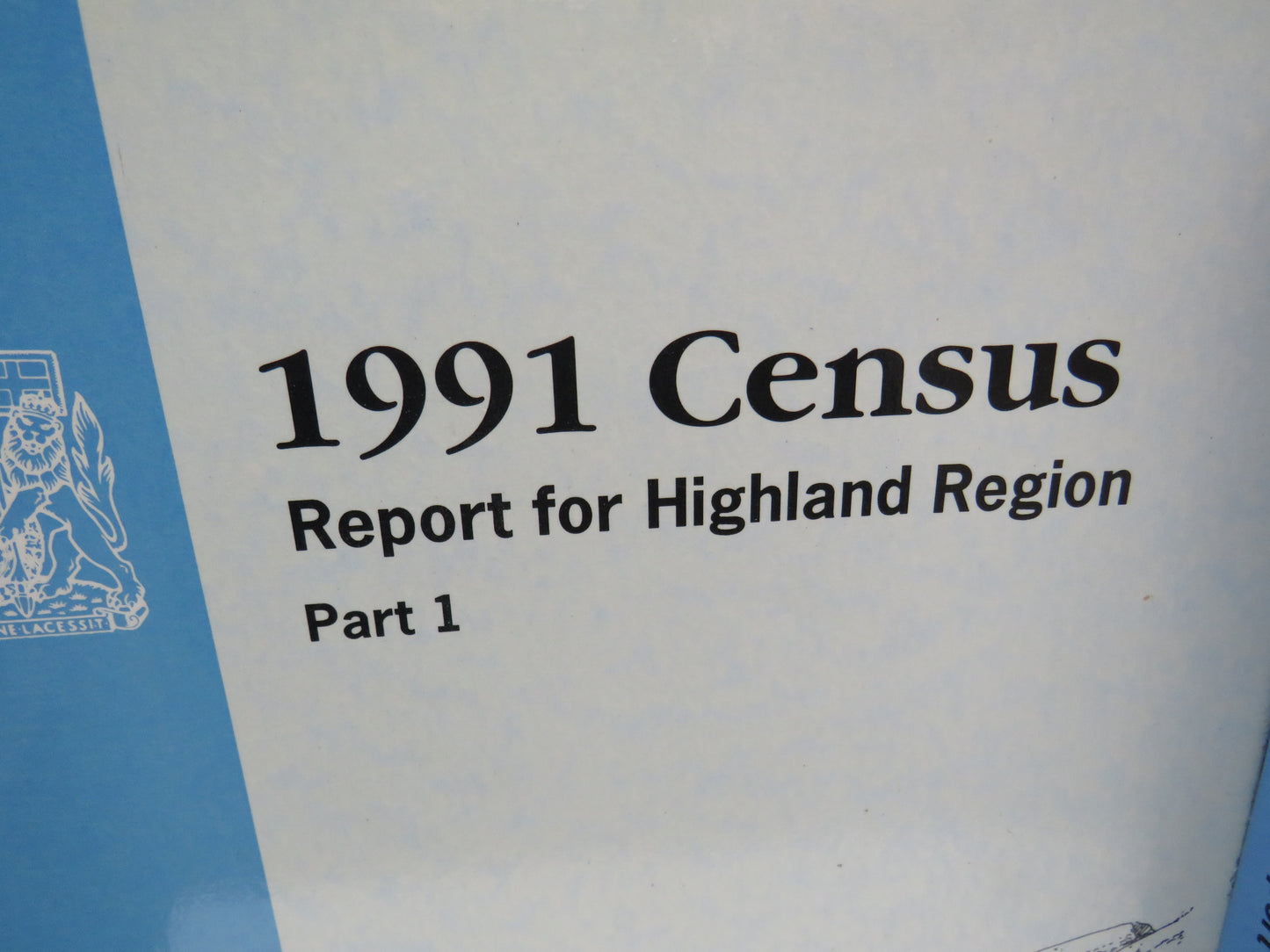 1991 Census Report For Highland Region Part 1 & 2