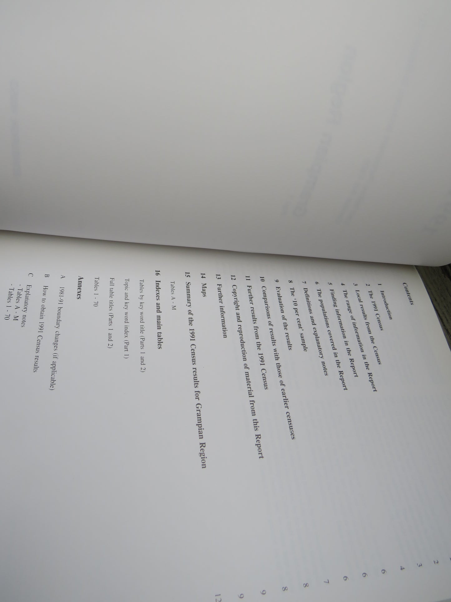 1991 Census Report For Grampian Region Parts 1 & 2