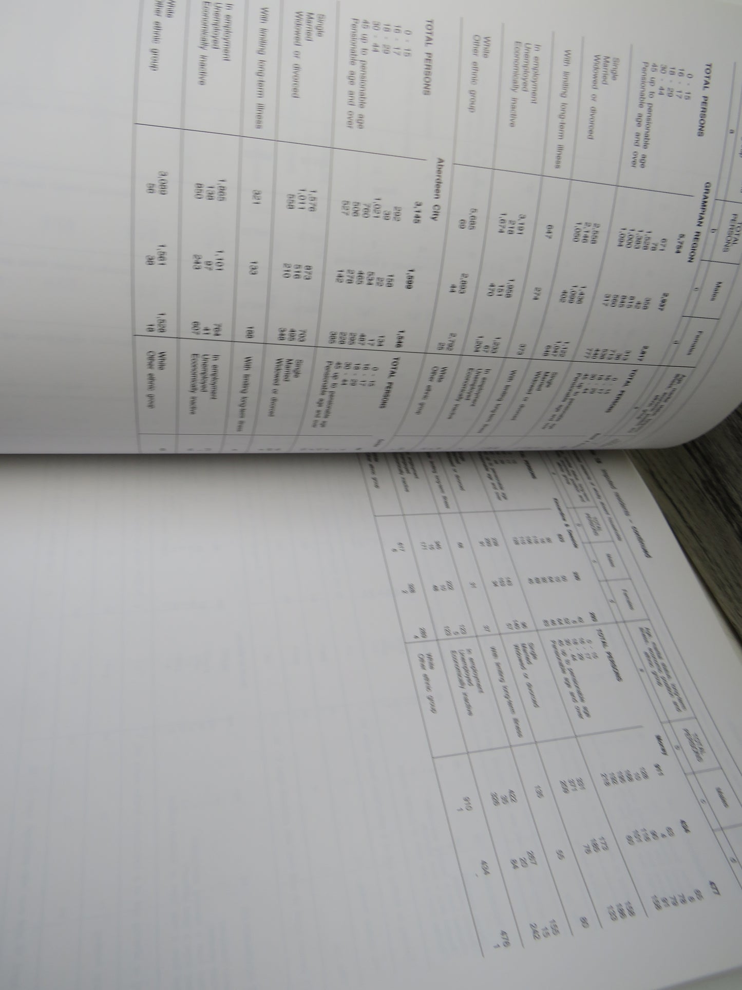 1991 Census Report For Grampian Region Parts 1 & 2