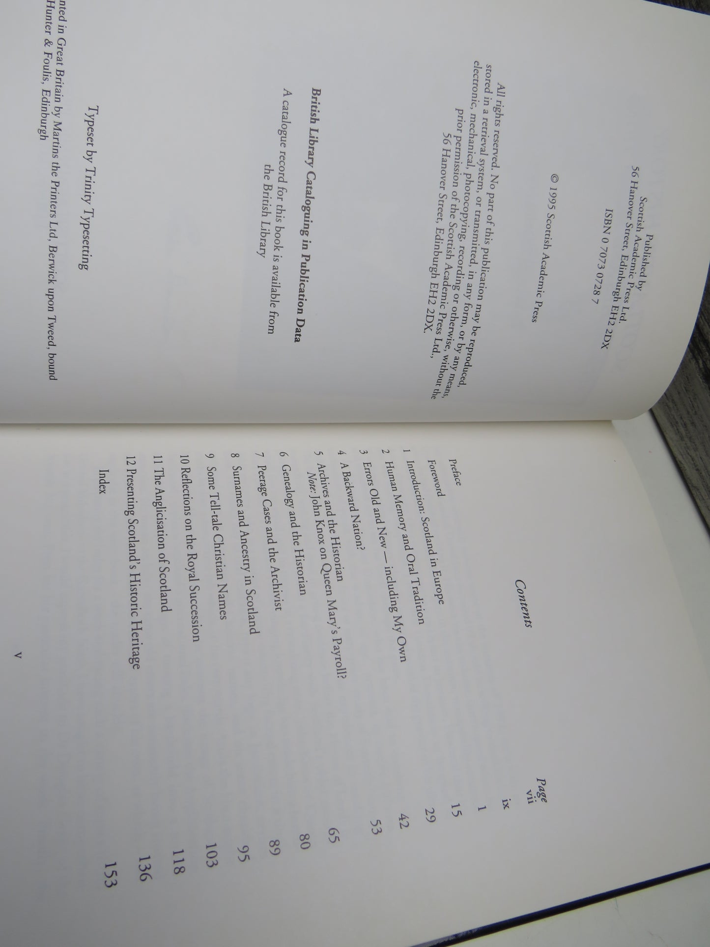 Scotland's History Approaches and Reflections By Gordon Donaldson 1995