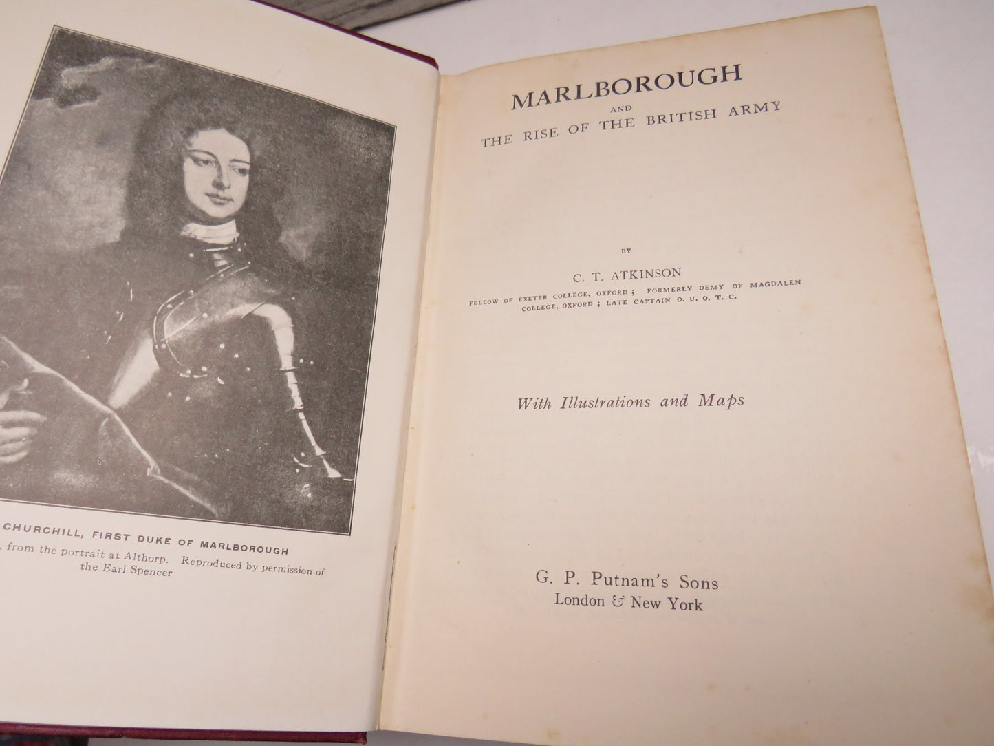 Marlborough and The Rise of The British Army By C.T. Atkinson 1930