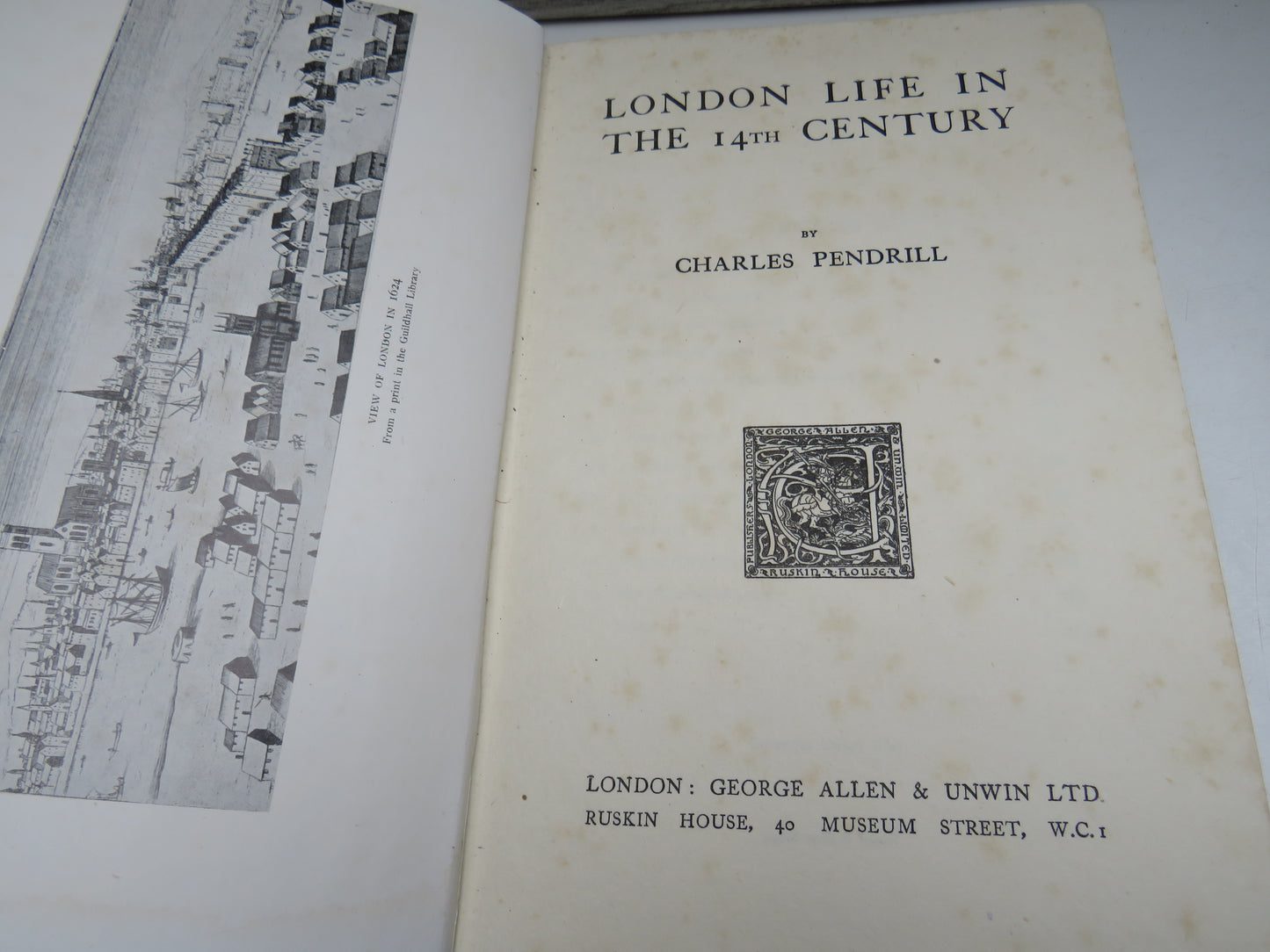 London Life In The 14th Century By Charles Pendrill 1925 1st Edition