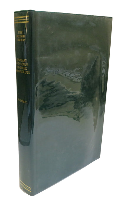 The British Library, Summary Catalogue of Greek Manuscripts Volume I, 1999 book front cover