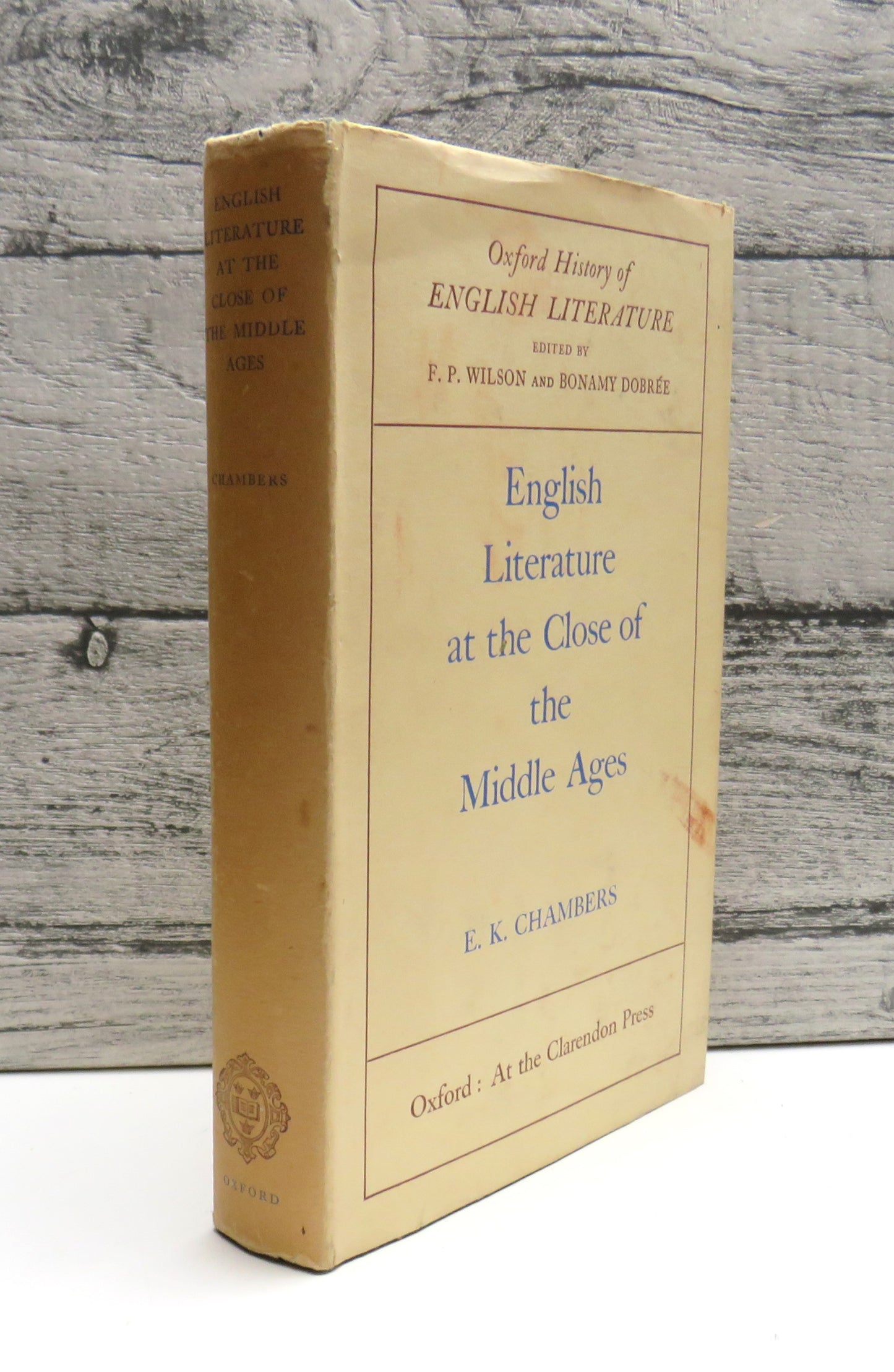 English Literature At The Close of the Middle Ages By E.K. Chambers 1961