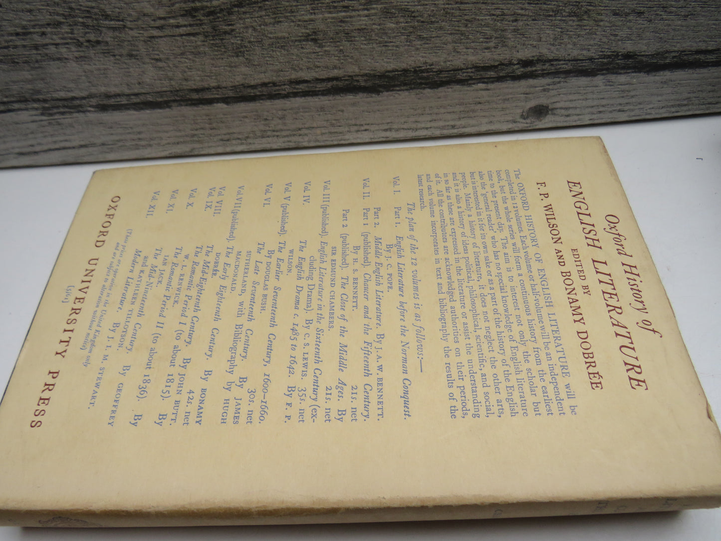 English Literature At The Close of the Middle Ages By E.K. Chambers 1961