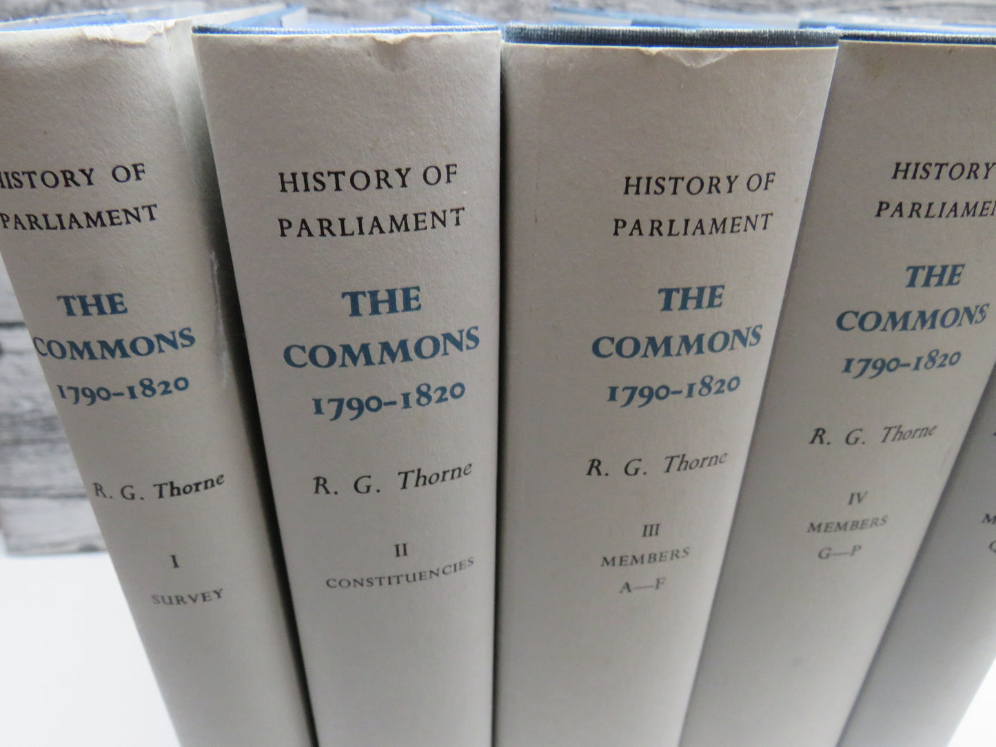 The History of Parliament The House of Commons 1790-1820 By R.G. Thorne 1986 5 Volume Set