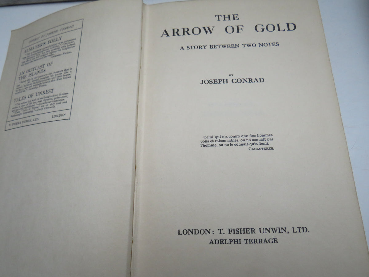 The Arrow of Gold A Story Between Two Notes By Joseph Conrad 1919 1st Edition book image 3