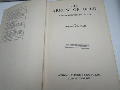 The Arrow of Gold A Story Between Two Notes By Joseph Conrad 1919 1st Edition book image 3