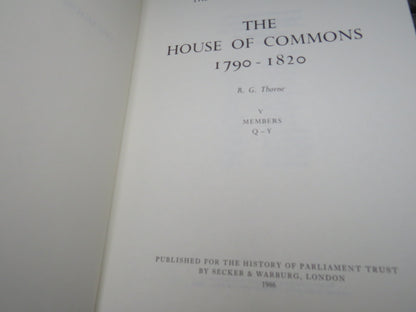 The History of Parliament The House of Commons 1790-1820 By R.G. Thorne 1986 5 Volume Set book image 10