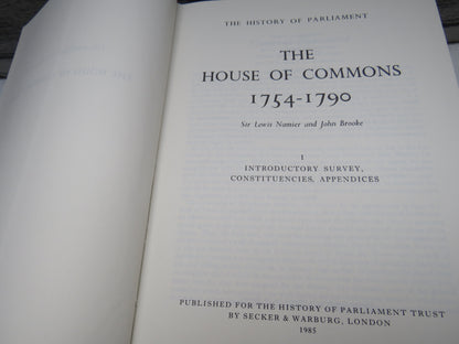 The History of Parliament The House of Commons 1754-1790 By Sir Lewis Namier & John Brooke 1985 3 Vo book image 5