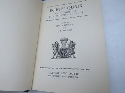 Poets' Quair An Anthology For Scottish Schools Edited By David Rintoul and J.B. Skinner 1954 book image 3