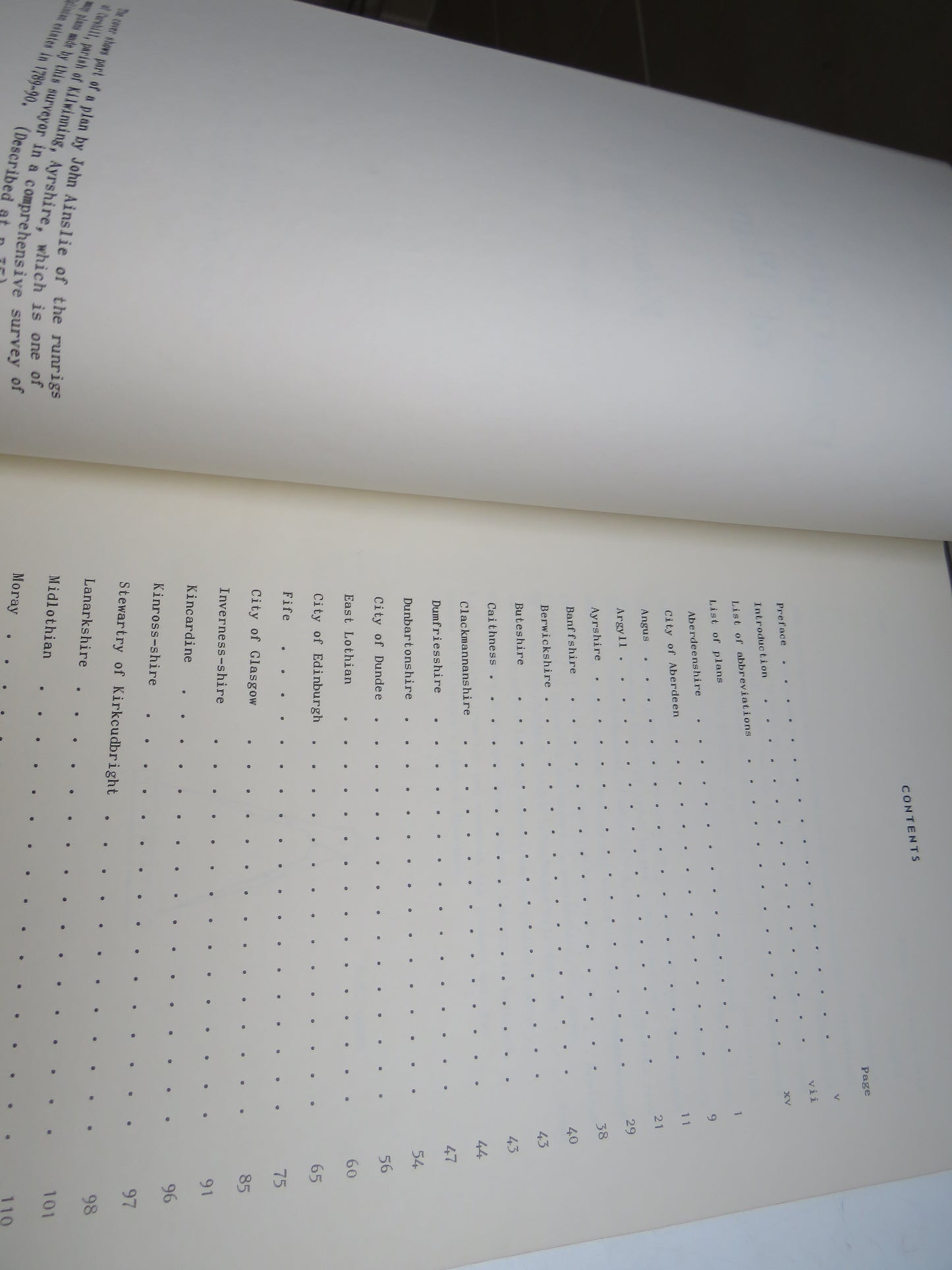 Descriptive List of Plans In The Scottish Records Office Volume One - Four