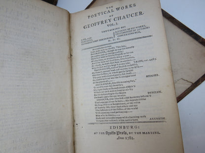The Poetical Works of Geoffrey Chaucer Vol I, II, V, VI, IX, X, XI, XII 18thC book image 8