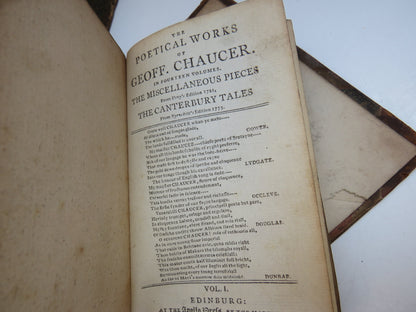 The Poetical Works of Geoffrey Chaucer Vol I, II, V, VI, IX, X, XI, XII 18thC book image 9